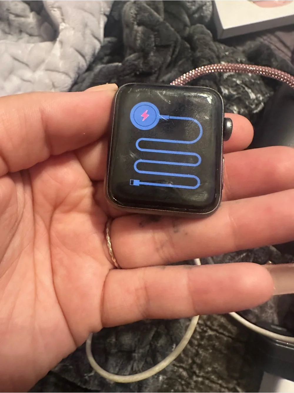 Apple Black Smartwatch with Silicone Band
